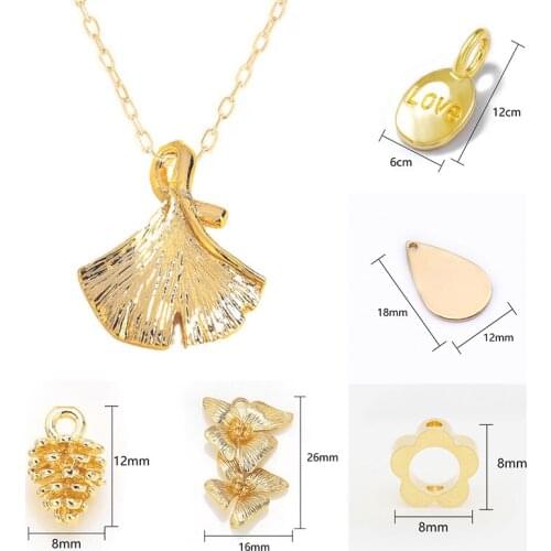 1PC Gold Color Charms Pendant Pine Cone Earrings Pendant for DIY Bracelet Necklace Earrings Jewelry Making Accessories
