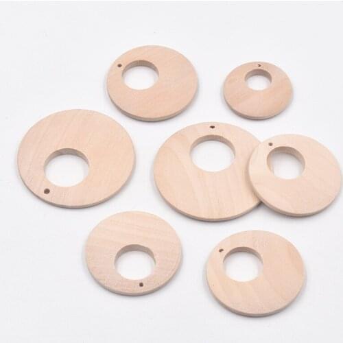 10pcs 30-50MM Unfinished Wooden Earrings Teardrop Ellipse Pendants Earrings Set for DIY Craft Jewelry Making