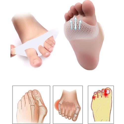 Silicone Gel Forefoot Pads Breathable Soft Protector Elastic Pain Relief Insole