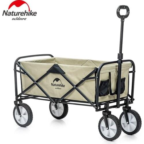 Naturehike Outdoor Storage Car Foldable Outdoor Folding Trolley Camping Picnic Trolley Car Adjustable Trolley