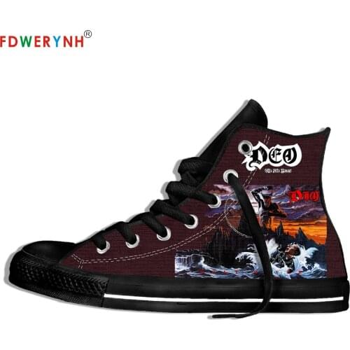 High Top Canvas Mens Casual Shoes Dio Band Most Influential Metal Bands Of All Time Lightweight Breathable Shoes For Women Men