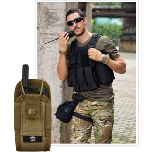 High Quality Military Airsoft Tactical Molle Waterproof Radio Pouch Walkie Talkie Wasit Bag Hunting Mag Packs