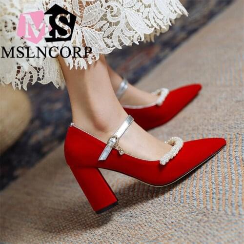 Size 34-51 women high heels Pumps spring autumn platform unique round toe sweet flower hot sale wedding Casual shoes footwear
