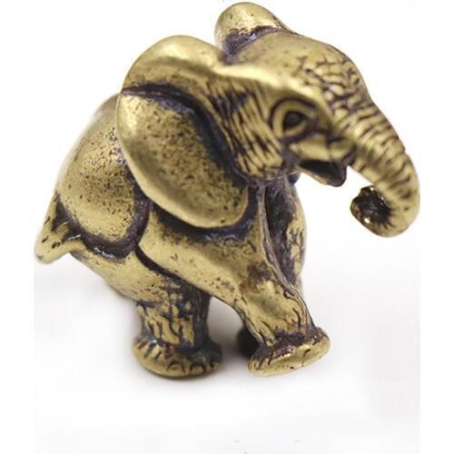 1pcs Solid Brass Elephant Pendant charms Vintage Keyring Garment Bag Gifts leather bag wallet chain diy decoration 25x31mm