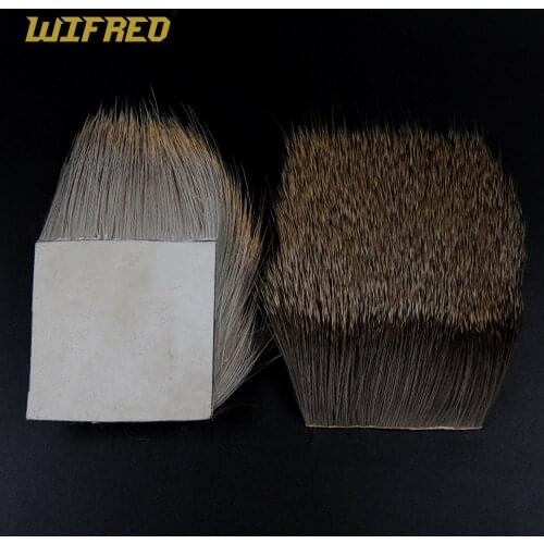 1pack 6X6cm Packed Body Deer Hair Patch Caddis Stimulater Hopper Dry Fly Tying Material Fishing Fly Tying Wing Natural Color