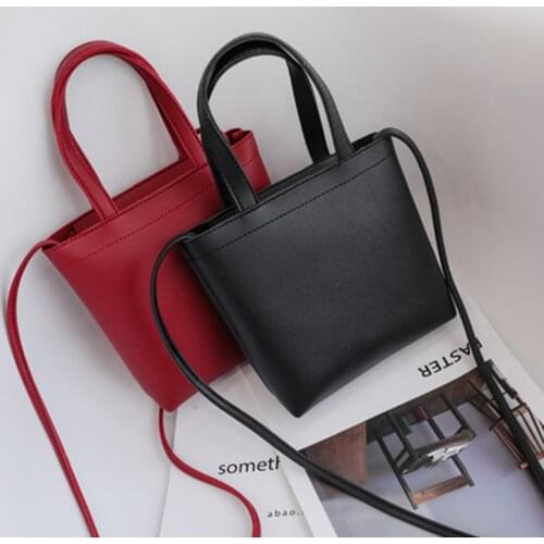 2021 Brand New Handle Handbags Fashion PU Leather Crossbody Bags Lightweight Messenger Purse for Women Ladies 5Colors