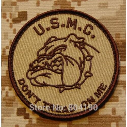 3" USMC Don't Tread On Me Patch bulldog DTOM MARPAT Marine Corps Semper Fi embroidery