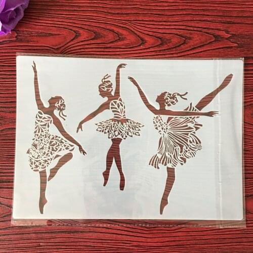 CraftArtGo DIY dance Stencils Painting Scrapbook Coloring Cake decorating sugar powder sieve printing mold printing table