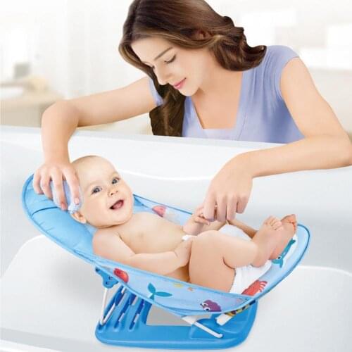 Baby Shower Chair Infant Bath Chair With Baby Pillow Portable Baby Bath Tub Non-slip Baby Shower Nets Infant Bathtub Support
