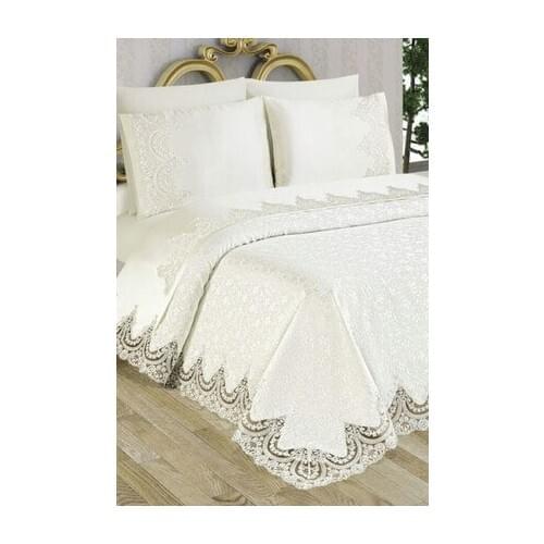 DowryWorld - French Laced Sultans Pique Set (Cream)