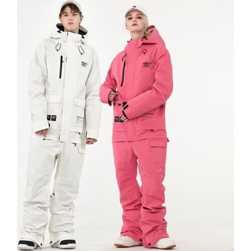 Ski Suit Men Women Ski Jumpsuit Winter Outdoor Warm Windproof Waterproof Breathable Snowboarding Suit Skiing Jacket + Pants Set