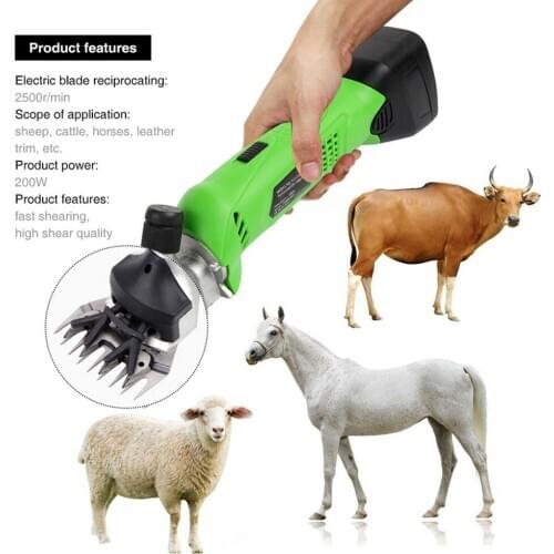 Electric Sheep Goat Shearing Machine Rechargeable Shearing Clipper Wool Scissor Electric Shears Trimming Tool