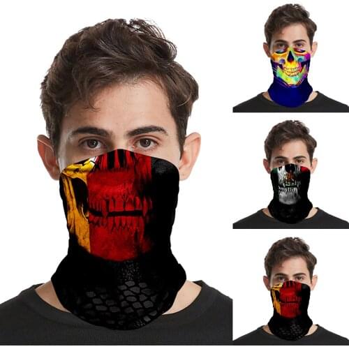 Mascarillas Halloween Bandana Horror Skull Print Face Mask Sports Cycling Balaclava Bicycle Fishing Mouth Cover Scarf Headband