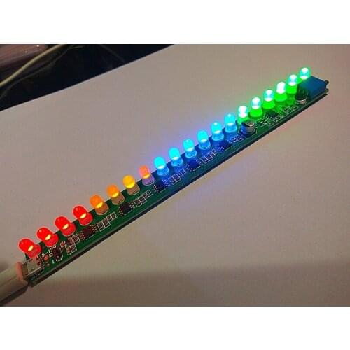 Mono Voice Control Level Indicator Music Melody Light Audio Induction Light Four Color Mixed Installation Sensitivity Adjustable