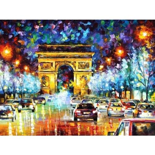 Arc de Triomphe Landscape DIY Digital Painting By Numbers Modern Wall Art Oil Painting Christmas Gift Home Decor Big Size