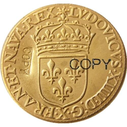 France A Set Of(1646 1648)2pcs Gold Plated Copy Coins