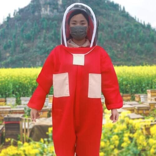New Breathable One-Piece Anti-Bee Coat Anti-Honey Bee Coat Sheepskin Gloves Anti-Bee Suit Bee Space Suit Beekeeping Tools