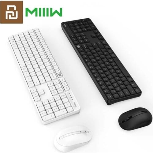 Original MIIIW Wireless Office Keyboard Mouse Set 2.4GHz 104 Keys Windows PC Mac Compatible Portable USB Keyboard