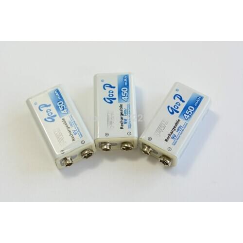 Original Bateria KingWei 5(L)*2.7(W)*1.8(H)cm 2pcs/Lot 9V 450maH Ni-MH Rechargeable Battery