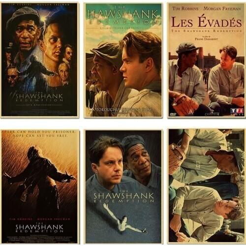 The Shawshank Redemption Retro Poster Vintage poster kraft poster Wall Decor Interior Bar Cafe Decorative Painting