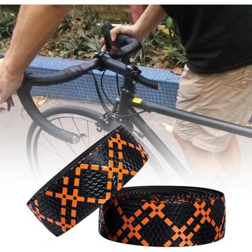 2 pcs bicycle handlebar straps checkered silicone tape sweat-absorbing breathable and comfortable straps suitable for road bikes