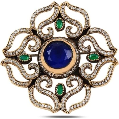 Silverlina Silver Zircon Stone Authentic Brooch