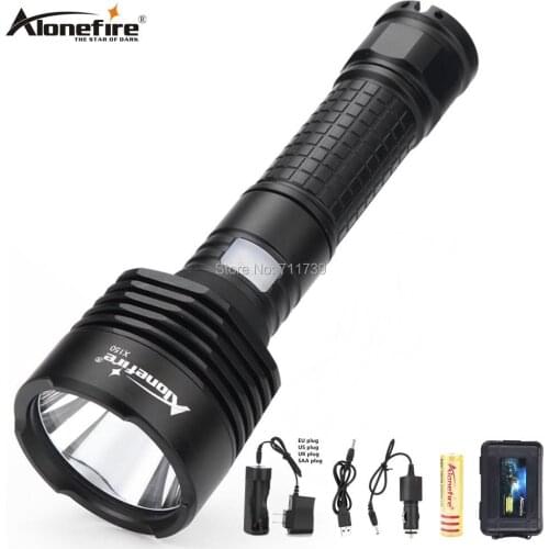 Alonefire X150 high power Rechargeable LED Flashlight Waterproof Tactical torch camping lamp spotlight