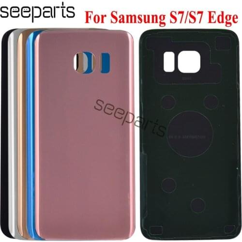 5.5"For Samsung Galaxy S7 Edge G935F Back Battery Cover Door Rear Glass Housing Case 5.1" For Samsung S7 G930F Battery Cover