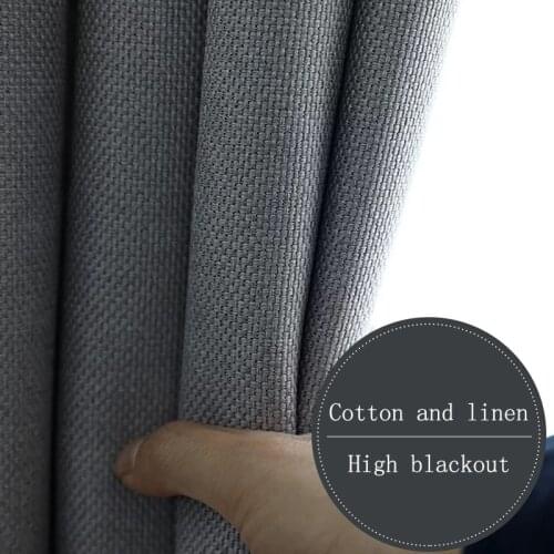 Cotton Linen Window Curtain In Kitchen Room Curtains for Modern Living Room Bedroom Dining Room High Blackout Curtain