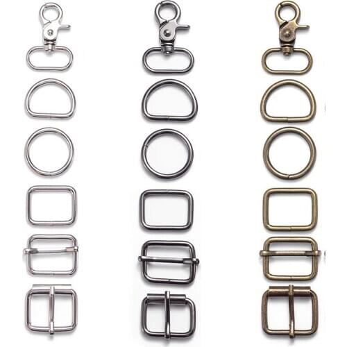 1set 25mm Key Chain Hooks D Rings Bulk, Metal Heavy Duty Slide Buckle Great for Handbag Purse Hardware, Strap Backpack DIY Craft