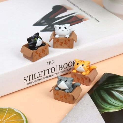 1PC Cute Mini Cat Ornament Garden kitten Ornament Gift For Kids Children Baby Room Decoration Toy Miniature Figurines Home Decor