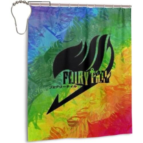 3D Fairy Tail Logo Shower Curtains Bathroom Curtain Frabic Waterproof Fairy Tail Cosplay Polyester Bath Curtain with Hooks