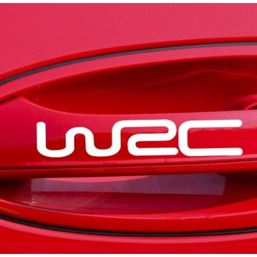 4 pcs car styling logo WRC door handle reflective car stickers customized symbolic decoration car styling stickers