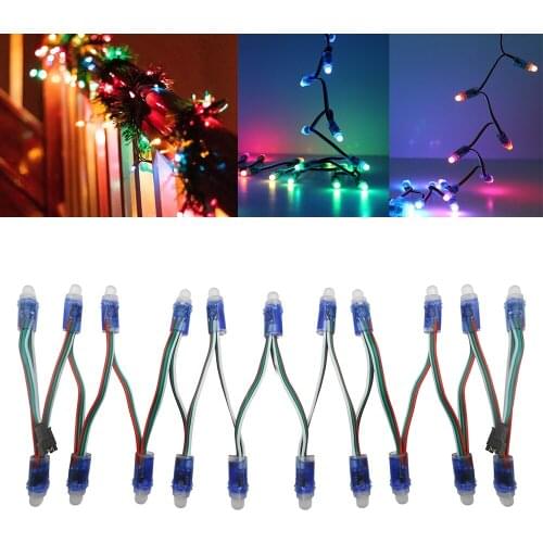 DC5V/DC12V 12mm WS2811Full Color LED Pixels String Lights 2811 IC RGB Digital Addressable Led Module waterproof