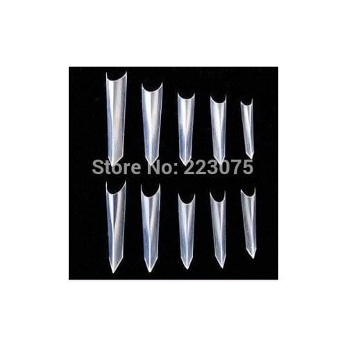 New 500Pcs Nail Art False triangle Nails Tips Set