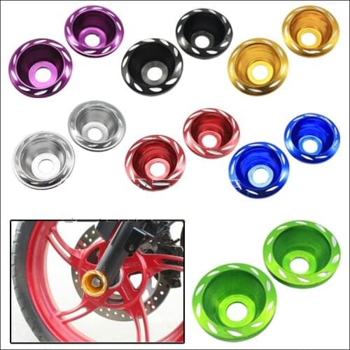 1 Pair Motorcycle Aluminum Shock Cup Anti-collision Cup Front Fork Cup Drop Resistance Anti-throw Glue Stick Anti Falling Cup