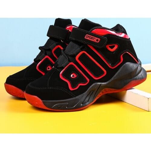 Boys Basketball Shoes High Quality Kids Sneakers Outdoor Bigger Kids Non-slip Sports Shoes Footwear Jordan Shoes Basket Sport
