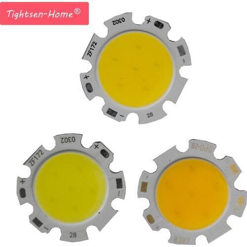 10pcs Super bright 28mm 3W LED COB Chip 300mA Chip Input DC9-11V Chip Size 28mm-20mm White Fit For DIY LED Floodlight Spotlight