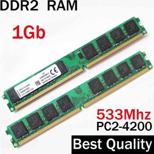 DDR2 RAM 1Gb 533Mhz / ddr 533 1gb RAM ddr2 For AMD or for Intel memory 1gb 533 ddr2 ram / ddr 2 memory RAM DIMM PC2-4200 PC 4200