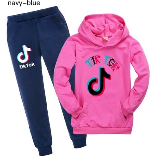 Childrens Clothing TIK TOK Autumn Spring Clothes For Baby Boys Clothes Set Hoodie+Pants 2pcs Outfit Kids Costume 2-16year
