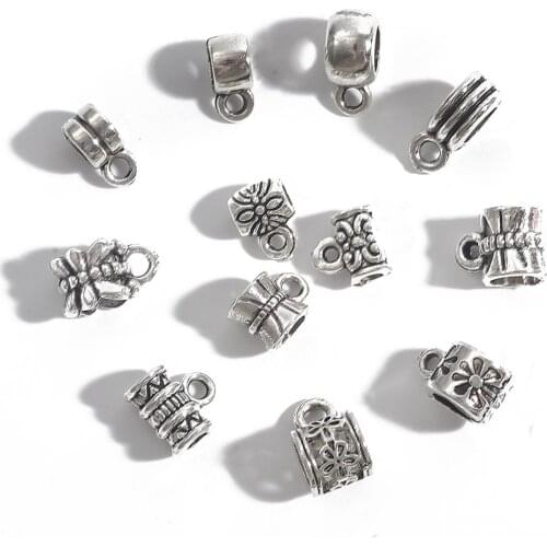 Length 4/5/6/6.5/7/8/9mm,aperture about 2/ 3/4/5mm 20pcs/lot antique silver alloy cylinder accessories for making jewelry