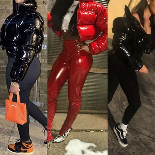 EAEOVNI Women's Leather Down Jackets