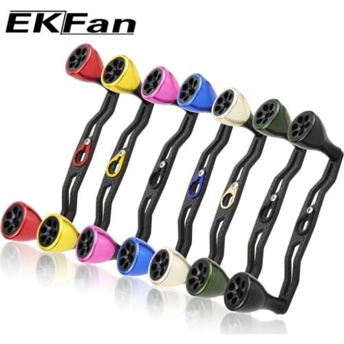 EKfan 130MM Suitable for daiwa Shimano New carbon fiber Fishing Handle for Bait Casting and Water-drop and Drum-wheel Jig Reel