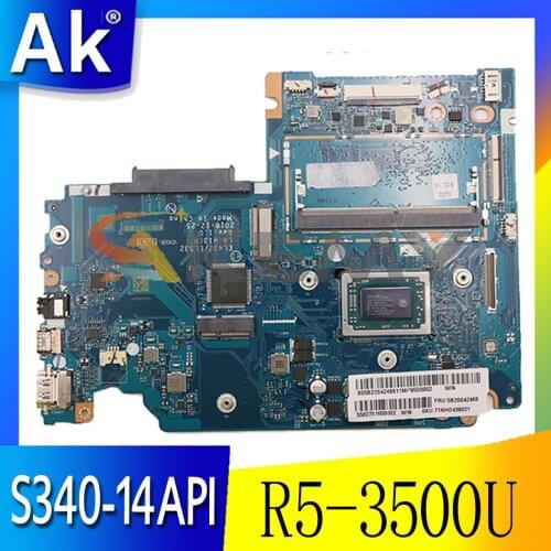 EL432/EL532 LA-H131P motherboard for Lenovo ideapad S340-14API laptop motherboard W/ R5-3500U CPU 4GB-RAM tested OK Mainboard