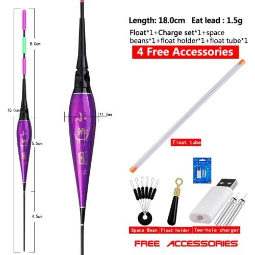 Composite Nano Luminous Float+Gift Fishing Accessories River Buoy Shallow Water Luminous Bobber Lake Fishing Tackle Accessories