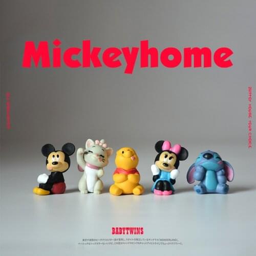 2Sets/10Pieces 3cm Mary cat Steve and his friends ride together in a series of licking mouth series car accessories