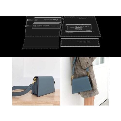 DIY handmade leather organ bag shoulder messenger bag acrylic version drawing leather art leather exceptional production templat