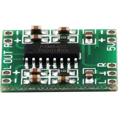 1PCS PAM8403 Super mini digital power amplifier board miniature class D power amplifier board 2x3 W high 2.5-5V USB