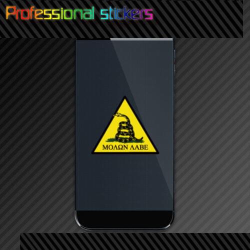 Molon LABE Triangle "Don't Tread on Me" Mobile Phone Sticker Decal 2a Right Stickers for Motos, Cars, Laptops, Phone