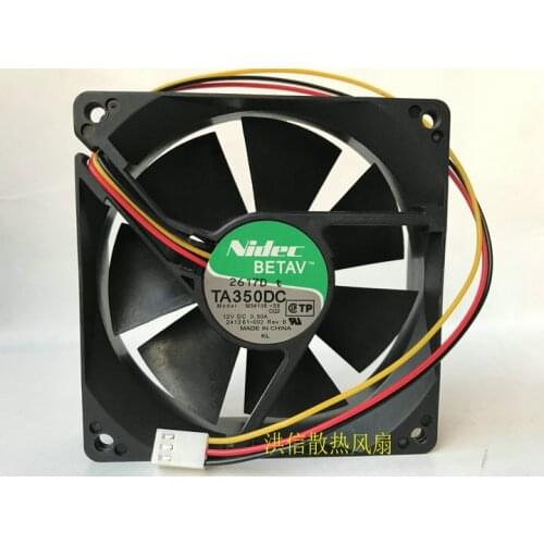 Original Nidec ta350dc m34138-58 DC12V 0.50a 90x90x25mm cooling fan